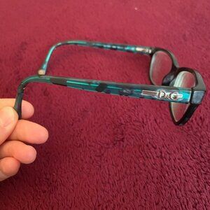 Turtle-pattern Turquoise/Black D&G Eyeglasses 👓